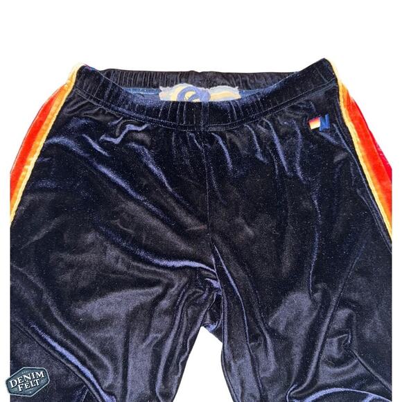 Aviator Nation Women’s Velvet Rainbow Five Stripe Sweatpants – Navy - Picture 6 of 10